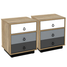 Load image into Gallery viewer, Gymax 2PCS Nightstand with Drawer and Storage Cabinet Wooden Sofa Side Table End Table