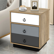 Load image into Gallery viewer, Gymax 2PCS Nightstand with Drawer and Storage Cabinet Wooden Sofa Side Table End Table