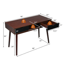 Load image into Gallery viewer, Gymax 48'' Computer Desk Study Workstation Laptop Table Home Office w/ Drawers