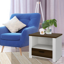 Load image into Gallery viewer, Gymax Accent Nightstand with Drawer and Open Shelf Sofa End Table Bedroom Living Room
