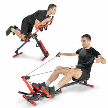 Load image into Gallery viewer, Gymax 4 in 1 Folding Rowing Machine AB Crunch Workout Machine W/Control Panel Home Gym