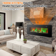 Load image into Gallery viewer, Gymax 42'' Electric Fireplace Wall Mounted & Freestanding Heater Remote Control 1500W