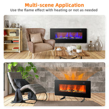 Load image into Gallery viewer, Gymax 42'' Electric Fireplace Wall Mounted & Freestanding Heater Remote Control 1500W