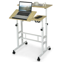Load image into Gallery viewer, Gymax Mobile Stand up Desk Adjustable Computer Desk Tilting Workstation