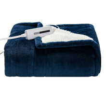 Load image into Gallery viewer, Gymax 60''x50'' Electric Heated Throw Blanket Flannel & Sherpa Double-sided Flush