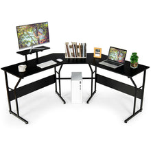 Load image into Gallery viewer, Gymax 88.5'' L Shaped Reversible Computer Desk 2 Person Long Table Monitor Stand