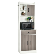 Load image into Gallery viewer, Gymax 3-Door 71'' Kitchen Buffet Pantry Storage Cabinet w/Hutch Adjustable Shelf
