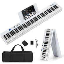Load image into Gallery viewer, Gymax 88-Key Folding Electric Piano Keyboard Semi Weighted Full Size MIDI