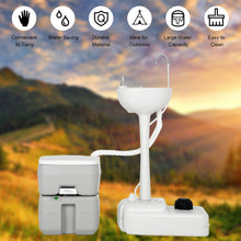 Load image into Gallery viewer, Gymax Outdoor Wash Sink and Potable Toilet Set 4.5 Gallon Sink & 5.3 Gallon Toilet