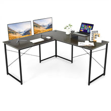 Load image into Gallery viewer, Gymax L-Shaped Reversible Computer Desk 2-Person Long Table w/Monitor Stand