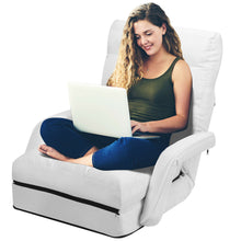 Load image into Gallery viewer, Gymax Folding Floor Chair Adjustable Armchair Chaise Lounge Chair Lazy Sofa