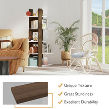 Load image into Gallery viewer, Gymax 5-Tier Bookshelf Freestanding Storage Shelf Tree Bookshelf Room Divider
