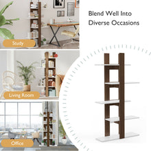 Load image into Gallery viewer, Gymax 5-Tier Bookshelf Freestanding Storage Shelf Tree Bookshelf Room Divider