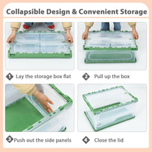 Load image into Gallery viewer, Gymax 75L Collapsible Storage Bins Folding Plastic Stackable Utility Crates 4 Pack