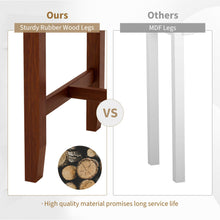 Load image into Gallery viewer, Gymax Counter Height Pub Table Bar Table w/ Rubber Wood Legs & Storage Shelves