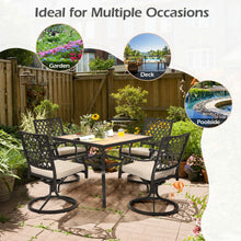 Load image into Gallery viewer, Gymax Patio Square Dining Table Metal Bistro Table Garden Poolside Backyard