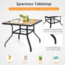 Load image into Gallery viewer, Gymax Patio Square Dining Table Metal Bistro Table Garden Poolside Backyard
