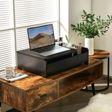 Load image into Gallery viewer, Gymax 2-in-1 Vanity Dresser w/ Flip-Top Mirror Tabletop Storage Box Makeup Laptop Black