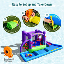 Load image into Gallery viewer, Gymax Inflatable Water Slide Castle Kids Bounce House w/ Octopus Style & 750W Blower