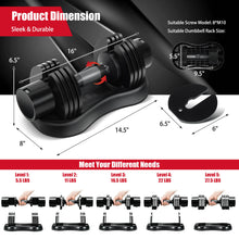 Load image into Gallery viewer, Gymax 27.5lbs 5-in-1 Adjustable Dumbbell One-hand Quick Adjustment for Gym Home Office