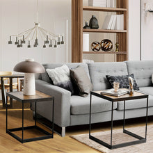 Load image into Gallery viewer, Gymax Coffee Tables Nesting Side Set of 2 for Living Room Modern W/ Sturdy Steel Frame
