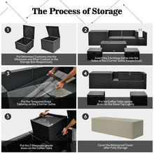 Load image into Gallery viewer, Gymax 8PCS Rattan Patio Sectional Furniture Set w/ Waterproof Cover & Turquoise Cushions