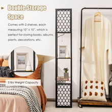 Load image into Gallery viewer, Gymax Modern Shelf Floor Lamp Freestanding Double Lamp Pull Chain & Foot Switch