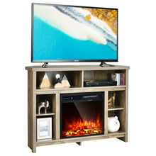Load image into Gallery viewer, Gymax 41.5'' Corner Fireplace TV Stand Storage Cabinet Electric Space Heater