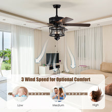 Load image into Gallery viewer, Gymax 50'' Ceiling Fan with Lights Reversible Blades w/ Pull Chain Control Living Room