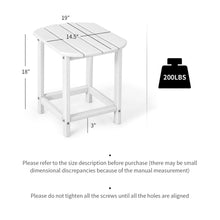 Load image into Gallery viewer, Gymax 18'' Patio Adirondack Side Table Weather Resistant HDPE Garden Yard White