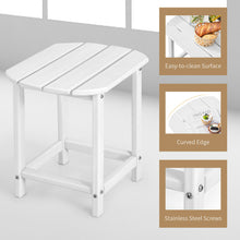 Load image into Gallery viewer, Gymax 18'' Patio Adirondack Side Table Weather Resistant HDPE Garden Yard White