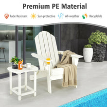 Load image into Gallery viewer, Gymax 2PC Patio Folding Adirondack chair Side Table Cup Holder Poolside White