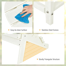 Load image into Gallery viewer, Gymax 2PC Patio Folding Adirondack chair Side Table Cup Holder Poolside White