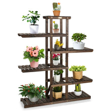 Load image into Gallery viewer, Gymax Wood Plant Stand 6 Tier Vertical Shelf Flower Display Rack Holder Planter