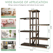 Load image into Gallery viewer, Gymax Wood Plant Stand 6 Tier Vertical Shelf Flower Display Rack Holder Planter