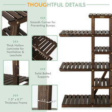 Load image into Gallery viewer, Gymax Wood Plant Stand 6 Tier Vertical Shelf Flower Display Rack Holder Planter