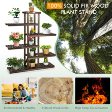 Load image into Gallery viewer, Gymax Wood Plant Stand 6 Tier Vertical Shelf Flower Display Rack Holder Planter