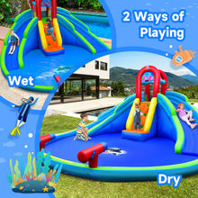 Load image into Gallery viewer, Gymax Inflatable Waterslide Wet & Dry Bounce House w/Upgraded Handrail Blower Excluded
