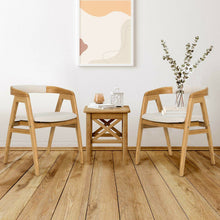 Load image into Gallery viewer, Gymax Set of 2 Bamboo Accent Chairs Leisure Chairs Armchairs w/ Seat Cushion
