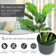 Load image into Gallery viewer, Gymax 2 Pack Artificial Monstera Deliciosa Tree 4ft Faux Plant w/ Cement-Filled Pot