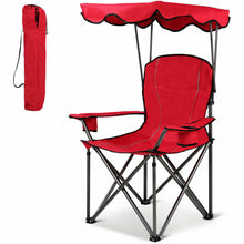 Load image into Gallery viewer, Gymax Folding Canopy Camping Chair Portable Beach Chair w/ Carrying Bag