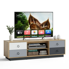 Load image into Gallery viewer, Gymax 55'' TV Stand Entertainment Media Center w/ Storage Cabinets Adjustable Shelves