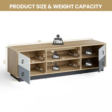 Load image into Gallery viewer, Gymax 55'' TV Stand Entertainment Media Center w/ Storage Cabinets Adjustable Shelves