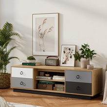 Load image into Gallery viewer, Gymax 55'' TV Stand Entertainment Media Center w/ Storage Cabinets Adjustable Shelves
