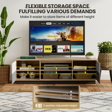 Load image into Gallery viewer, Gymax 55'' TV Stand Entertainment Media Center w/ Storage Cabinets Adjustable Shelves