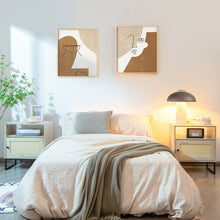 Load image into Gallery viewer, Gymax 2PCS Nightstand w/ Cabinet Wooden Side End Table Rattan Decorated Door Oak