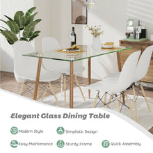 Load image into Gallery viewer, Gymax Modern Glass Dining Table Rectangular Dining Room Table W/Metal Legs For Kitchen