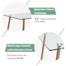 Load image into Gallery viewer, Gymax Modern Glass Dining Table Rectangular Dining Room Table W/Metal Legs For Kitchen