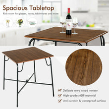 Load image into Gallery viewer, Gymax 5PCS Bar Table Set Counter Height Dining Set w/ 4 Stools Rustic Brown