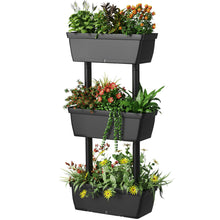 Load image into Gallery viewer, Gymax 3-Tier Raised Garden Bed Vertical Freestanding Flower Pot Stand Planter Boxes